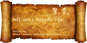 Németi Viktória névjegykártya